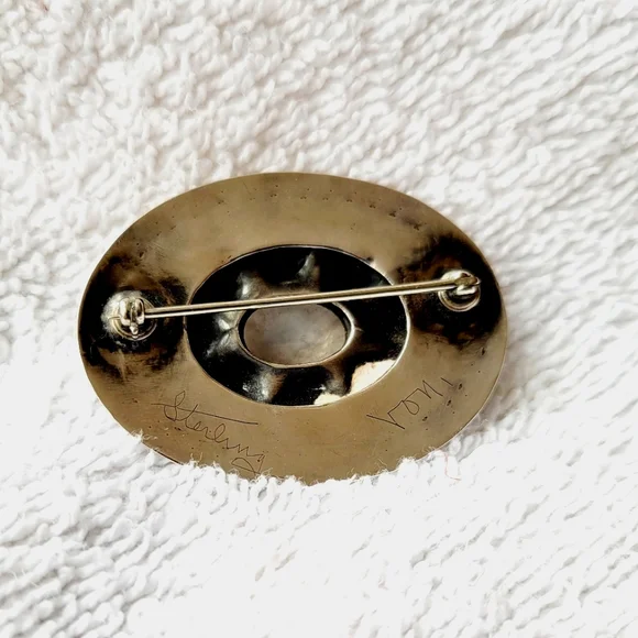 Midcentury Sterling Silver Brooch - Picture 2 of 6